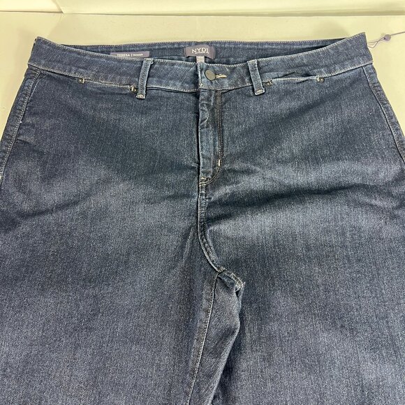 Not Your Daughters Jean Women Plus 39x31* Teresa Trouser Dark Blue Denim Tag 18W - Picture 2 of 16